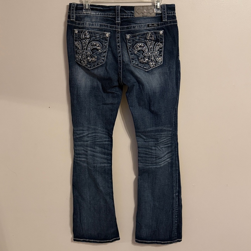 Miss Me Mid-Rise Easy Boot Bedazzled Pockets Size‎ 27